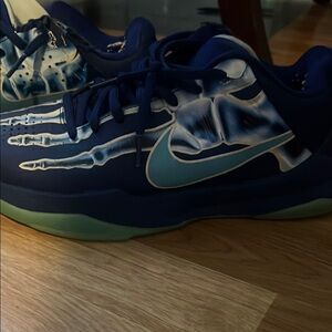 Navy Skeleton Graphic Sneakers